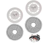 CDDCWZ Lot composé de 2 supports et 2 chiffons de nettoyage de rechange | compatibles avec robot aspirateur Ecovacs Deebot T50 Pro Omni, N30 Pro Omni, T30 Pro Omni, T30S Combo, T50, T30, N30 Omni