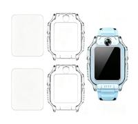 CDDCWZ Lot de 2 coques compatibles avec la montre connectée | 2 coques de protection transparentes et 2 films protecteurs d'écran