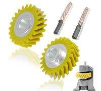 CDDCWZ Lot de 2 engrenages à vis sans fin de rechange pour mixeur W10112253,compatibles Whirlpool Kenmore 4162897, 4161531, WPW10112253, 4169830, WPW10112253VP, 5K5SS, 5KPM5, (balai de charbon inclus)
