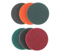 CDDCWZ Non-tissé abrasif 125 mm lot de 12 pour ponceuses excentriques éponges de ponçage éponges de polissage 125 mm convient aux métaux dont l'acier inoxydable le plastique la pierre