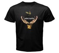 CDDEDSG Imagine Dragons *Smoke + Mirrors Logo Men's Black T-T-Shirts à Manches Courtes (Large)