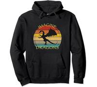 CDDEDSG Imagine Magical and Mythical Fantasy Dragons II Pullover Hoodie(Small)