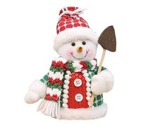 cDecoración navideña - 5.12 pulgadas Muñeco de nieve para la celebración de las vacaciones, diversión con pantalla de mesa, lujos decorativos para el manto de escritorio de dormitorio, algodón