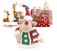 cDecoración navideña - 5.12 pulgadas Muñeco de nieve para la celebración de las vacaciones, diversión con pantalla de mesa, lujos decorativos para el manto de escritorio de dormitorio, algodón