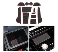 CDEFG Compatible avec MG4 MG 4 EV 2024 2022 2023 Tapis Anti-poussière Antidérapante, MG4 Porte Intérieure Tasse Boîte de Bras Tapis de Stockage MG4 EV Accessoires (Rouge)