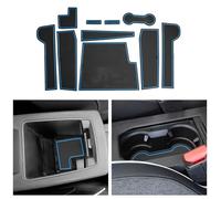 CDEFG Compatible avec Renault Clio 5 2019-2023 2024 Tapis en caoutchouc pour console centrale, tapis antidérapants en caoutchouc tapis Clio V accessoires (bleu, frein électronique)