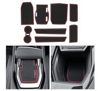 CDEFG Compatible avec Renault Rafale 2024 2025 Tapis en Caoutchouc Anti-poussière Antidérapant, Rafale Porte Console Centrale Tapis Rafale E-Tech 2024 Accessoires (Rouge)