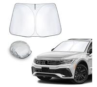 CDEFG Compatible avec VW Tiguan 2 2016-2023 Pare-Soleil de Voiture Couverture de Pare-Brise-Soleil Protection Parebrise Anti UV Isolation la Chaleur et Soleil, Pliable Pare Soleil Accessoires