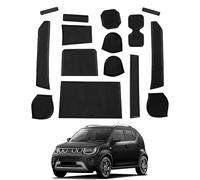 CDEFG Tapis de rangement pour porte intérieure de voiture Suzuki Ignis - Antidérapant - Anti-poussière - Noir