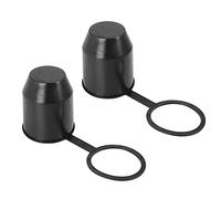 Cdemiy Cache Boule Attelage Protège, 2 Pcs Capuchon pour attelage de remorque, Antipoussière et Étanche, pour Voiture, Camping-Car, Protection à Rotule pour Remorque (Noir)