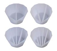 Cdemiy Coupelle Fendue en Silicone, 4 Pièces Silicone Paint Pouring Split Cup, Réutilisable Split Cup pour Pouring, Gobelet Fendu pour Verser de la Peinture Pour Résine Art Dessin Fournitures