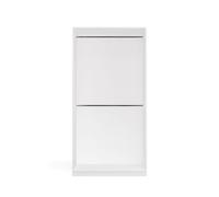 CDF Armoire Blanche 100 cm avec 2 tringles - Armoire Ouverte, penderie sans Portes, système d'étagères pour Chambre, Dressing, Armoire modulaire, 100 x 50 x 200 cm