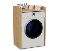 CDF Armoire de Machine à Laver et sèche-Linge Meuble Haut de Salle de Bain Etagère pour Machine Laver Moderne Meuble pour Salle de Bain Cuisine Buanderie Chêne Artisan 50x64x97,5 cm