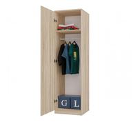 CDF Armoire Penderie Large Chambre Enfant ou Adulte Design Moderne - Tout pour Le Montage Inclus - Rangement Vêtements et Jouets - SD 50 cm Chêne Sonoma