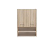 CDF Armoire pour Lave-Linge Pola Mini DK | Couleur : Chêne Sonoma | Armoire Moderne au-Dessus du Lave-Linge | Espace de Rangement | Étagères spacieuses | Côtés Lisses sans Embouts