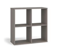 Étagère bibliothèque - MARION - chambre-bureau-salon - Dimensions : 75x74x30 - Meuble rangement livres - Gris