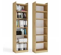 CDF Bibliothèque Étagère Colonne Bureau Tablette Livre Salon Chêne Artisan
