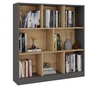 CDF Bibliothèque Étagère de Rangement avec 8 Compartiments Meuble de Salon Bureau Design Scandinave Structure Ouverte 100 x 104 x 24 cm - Chêne Artisan