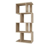 CDF Bibliothèque Étagère de Rangement Ouverte Meuble de Salon Bureau Moderne Structure Modulaire 4 Niveaux 59,5 x 140 x 30 cm - Chêne Sonoma