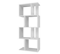 CDF Bibliothèque Ouverte Fiesta 4P | Couleur : Blanc | pour Le Salon, Le Bureau et la bibliothèque | étagère pour Livres et Jouets | Moderne | Idéal pour Chambre d'enfant, d'adolescent