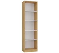 CDF Bibliothèque Ouverte Meuble à Case de Rangement avec Compartiments Colonne pour Bureau Salle à Manger Home Office Salon Livres Dossiers Décoration Chambre Modern Vertical - Chêne Artisan 50cm