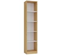 CDF Bibliothèque Ouverte Meuble à Case de Rangement avec Compartiments Colonne pour Bureau Salle à Manger Home Office Salon Livres Dossiers Décoration Chambre Modern Vertical - Chêne Artisan 40 cm