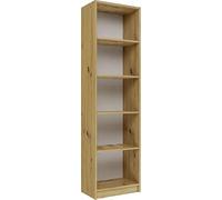 CDF Bibliothèque Ouverte Meuble à Case de Rangement avec Compartiments Colonne pour Bureau Salle à Manger Home Office Salon Livres Dossiers Décoration Chambre Modern Vertical - Chêne Artisan 50 cm