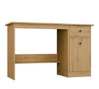 CDF Bureau Chester 120 avec rallonge, en chêne, Bureau d'ordinateur avec tiroir et Armoire, idéal pour Le Travail et Les études, Bureau pour Bureau et Chambre, avec rangements intégrés