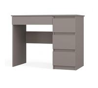 CDF Bureau D’Ordinateur avec Tiroirs Rangement Table de Travail D’écriture Secrétaire Poste Ordinateur Tablette Console Écritoire - Hauteur Fixe Organisation Fonctionnelle pour Bureau - Gris