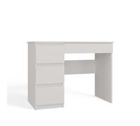 CDF Bureau D’Ordinateur avec Tiroirs Rangement Table de Travail D’écriture Secrétaire Poste Ordinateur Tablette Console Écritoire - Hauteur Fixe Organisation Fonctionnelle pour Bureau - Blanc Mat