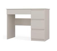 CDF Mijas Bureau droit | Couleur : cachemire (beige) | 4 tiroirs | Idéal pour bureau, salle d'étude, chambre d'enfant et d'adolescent | Bureau fonctionnel pour ordinateur, ordinateur portable |