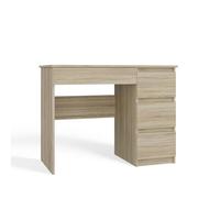 CDF Bureau Mijas Droite | Couleur : Chêne Sonoma | 4 tiroirs | Idéal pour Le Bureau, Le Cabinet de Travail, la Chambre d'enfants et d'adolescents | Bureau Fonctionnel pour Ordinateur
