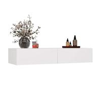 CDF Coiffeuse sans Miroir, Petite Table de Maquillage, Coiffeuse Moderne, Coiffeuse d'angle étroite avec tiroirs, 110 cm - Mika Blanc