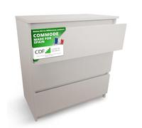 CDF Commode 3 Tiroirs Commode Chambre Cachemire Design Minimaliste Meuble de Rangement Spacieux pour Chambre Salon Bureau Spacieuse et Design Style Moderne Facile à Installer 40x70x75 cm