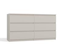CDF Commode Malwa M6 140 | Couleur : cachemire (beige) | Armoire pour documents, petits objets | Idéale pour le salon, la chambre à coucher, la chambre d'enfant, la chambre d'adolescent et le bureau |