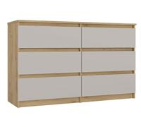 CDF Commode Malwa M6/120 | Couleur: ARTISAN KASZMIR | Idéal pour chambre à coucher, bureau, chambre | Tiroirs