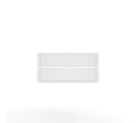 CDF Élément supérieur de penderie 100 cm Blanc - étagère supérieure avec 2 Compartiments Ouverts, Extension de penderie, Extension pour Chambre, Dressing, 100 x 50 x 50 cm