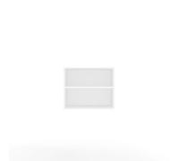 CDF Élément supérieur de penderie 60 cm Blanc - Étagère supérieure pour penderie, Extension, Meuble Haut avec 2 Compartiments Ouverts, Extension pour Chambre, 60 x 50 x 50 cm