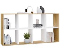 CDF Étagère cube avec 8 compartiments ouverts - Étagère de rangement pour salon, chambre à coucher, couloir, chambre d'enfant - Pour décoration, dossier, jouets, documents - Design moderne - Chêne