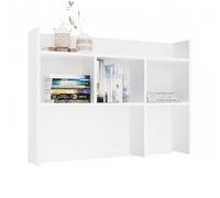 CDF Étagère de Bureau Extensible à Poser - Support pour Livres 100 cm Blanc | Rangement de Documents, pour Travail à Domicile et Salon, Organiseur d'Accessoires, Installation sur Table, Usage Quotidien