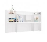 CDF Étagère de Bureau Extensible à Poser - Support pour Livres 130 cm Blanc