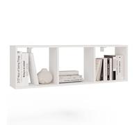 CDF Étagère Murale COBI 1X3 Blanc Mat 110,5x35 cm Trois Rayons Ouverts Montage Horizontal Vertical Moderne Minimaliste Salon Chambre Bureau Rangement Décoration Pologne Design Robuste Montage Facile
