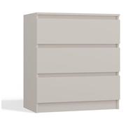 CDF Commode Malwa M3 | Couleur : cachemire (beige) | Armoire pour documents, petits objets | Idéale pour le salon, la chambre à coucher, la chambre d'enfant, la chambre d'adolescent | 3 tiroirs