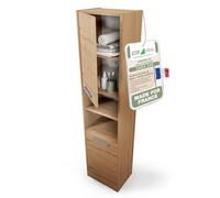 Topeshop S40 Artisan Armoire De Rangement De Salle De Bain Chêne