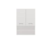 CDF Armoire pour Lave-Linge Pola Mini DK | Couleur : Blanc | Armoire Moderne au-Dessus du Lave-Linge | Espace de Rangement | Étagères spacieuses | Côtés Lisses sans Embouts