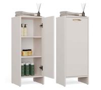 CDF Meuble Salle De Bain Nina 1D Cachemire Colonne 3 Étagères 90 cm | 3 étagères, panneau de particules 16 mm, finition mate, 35 x 90 x 30 cm, montage soi-même, poids 14 kg