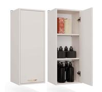 CDF Meuble Salle De Bain Nina W1D Cachemire Colonne 3 Étagères | 3 étagères, panneau de particules 16 mm, finition mate, 35 x 90 x 30 cm, montage soi-même, poids 15 kg