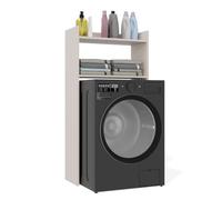CDF Meuble Salle De Bain sur Machine À Laver Nina Cachemire 64 cm | panneau de particules 16 mm, finition mate, cachemire, 64 x 124 x 30 cm, montage soi-même, poids 14 kg, charge 27,8 kg