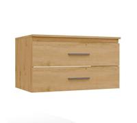 CDF Meuble sous Vasque Colonne Bains Tiroir Lavabo 80 cm Chêne Artisan | 2 tiroirs, panneau de particules 16 mm, finition mat, 80x50x45 cm, montage soi-même, poids 23,5 kg, moderne, étroit, pratique