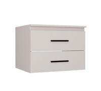 CDF Meuble sous-Vasque Suspendu Nel 60 Cachemire 2 Tiroirs | panneau de particules 16 mm, finition mate, cachemire, 60 x 45 x 50 cm, montage soi-même, poids 19 kg, charge 25 kg